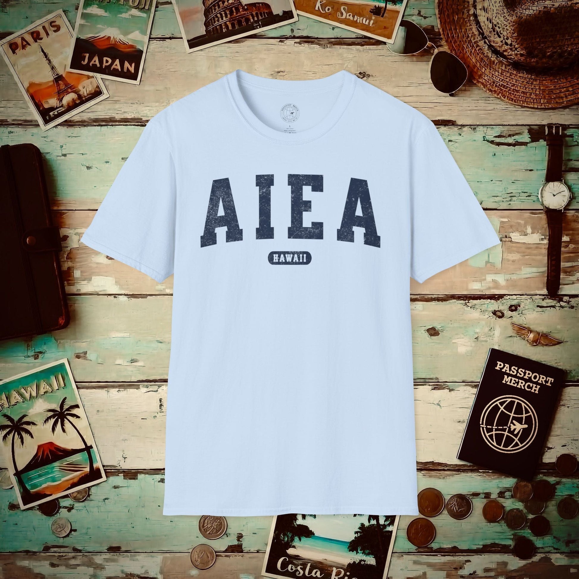 Classic Athletic, Aiea, Hawaii (Fan Service) T-Shirt Light Blue / S