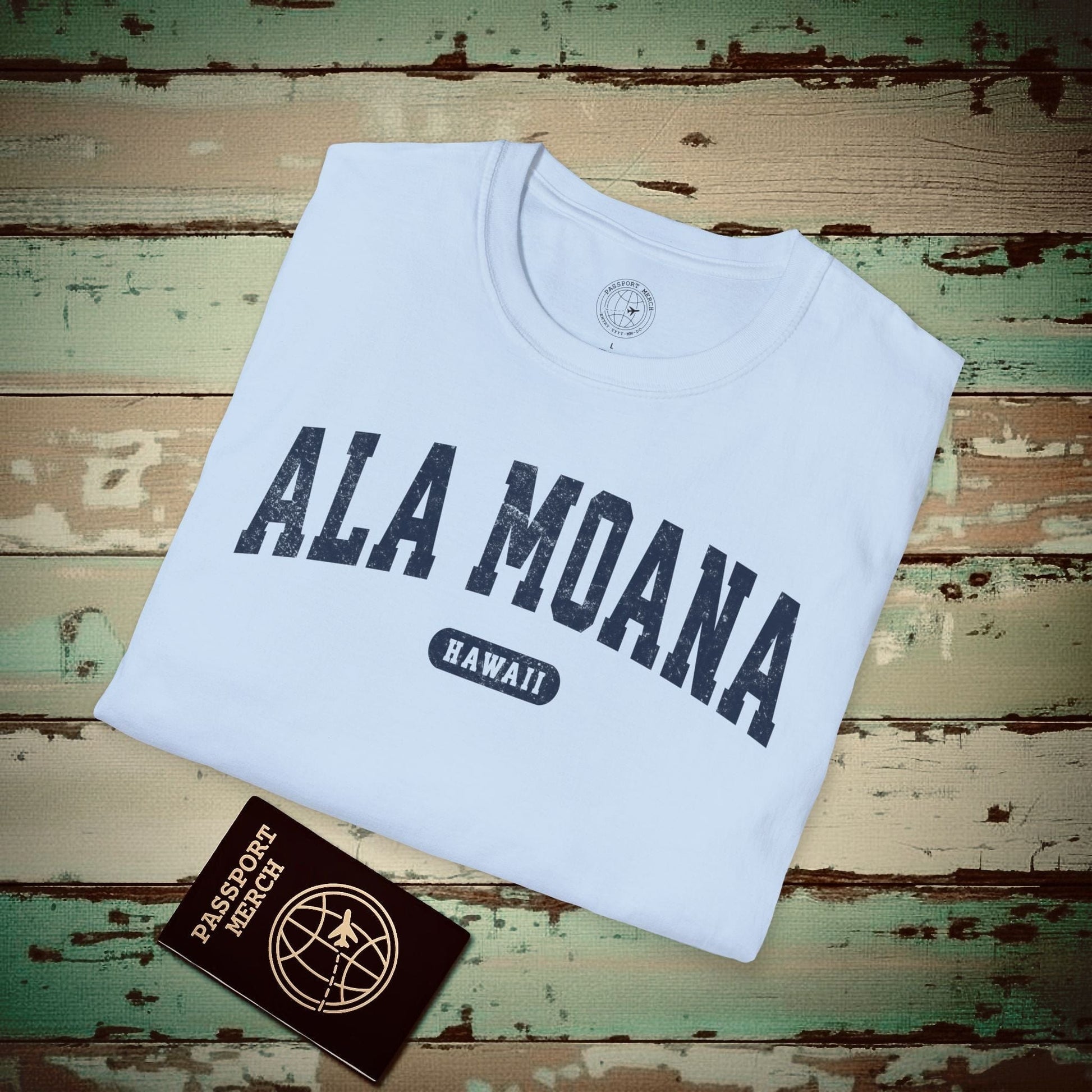 Classic Athletic (Bucket List Edition), Ala Moana, Hawaii T-Shirt Light Blue / S