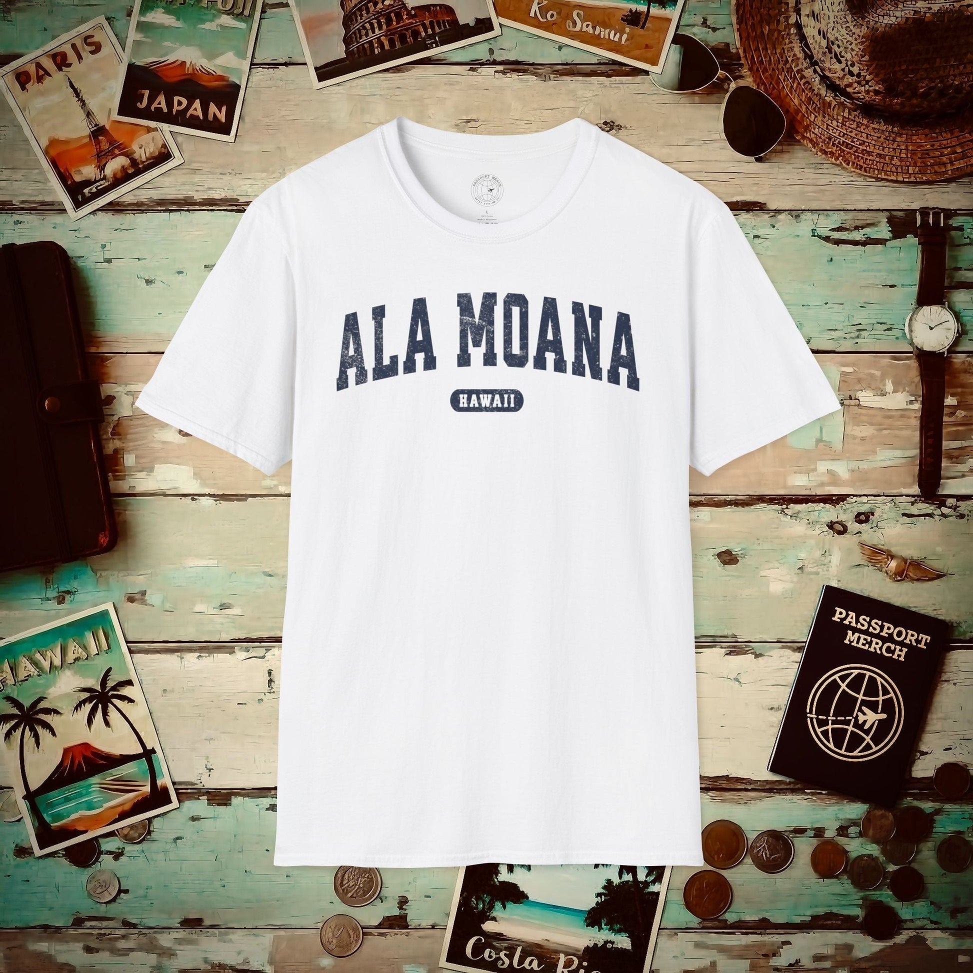 Classic Athletic (Bucket List Edition), Ala Moana, Hawaii T-Shirt White / S