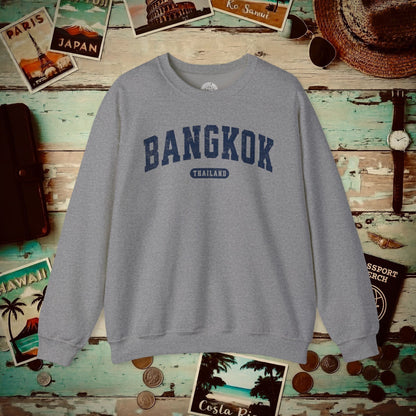 Classic Athletic (Bucket List Edition), Bangkok, Thailand Crewneck Graphite Heather / S