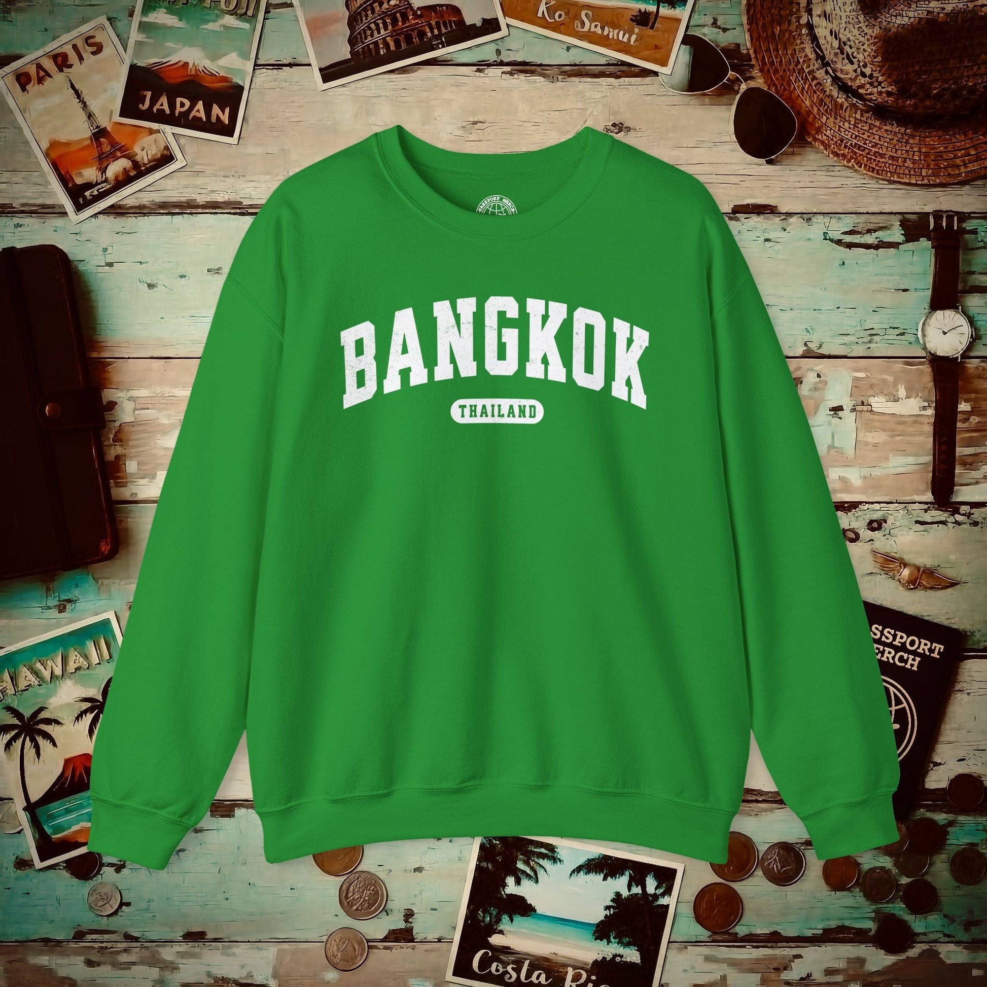 Classic Athletic (Bucket List Edition), Bangkok, Thailand Crewneck Irish Green / S