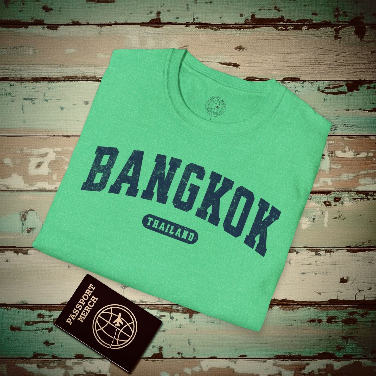 Classic Athletic (Bucket List Edition), Bangkok, Thailand T-Shirt Heather Irish Green / S