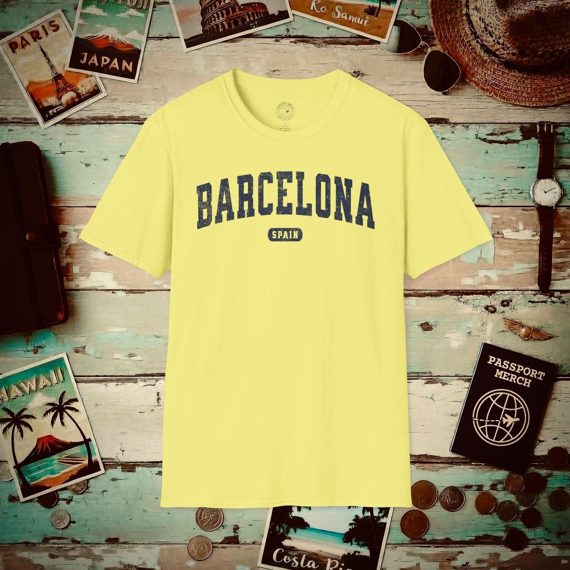 Classic Athletic (Bucket List Edition), Barcelona, Spain T-Shirt Cornsilk / S