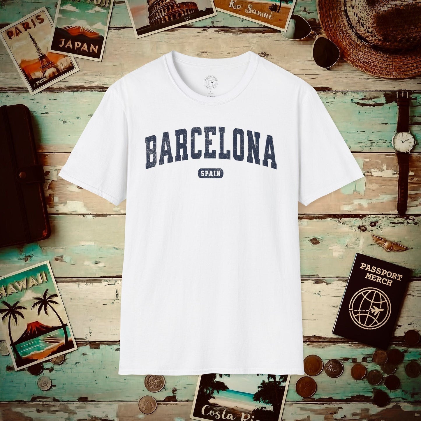 Classic Athletic (Bucket List Edition), Barcelona, Spain T-Shirt White / S