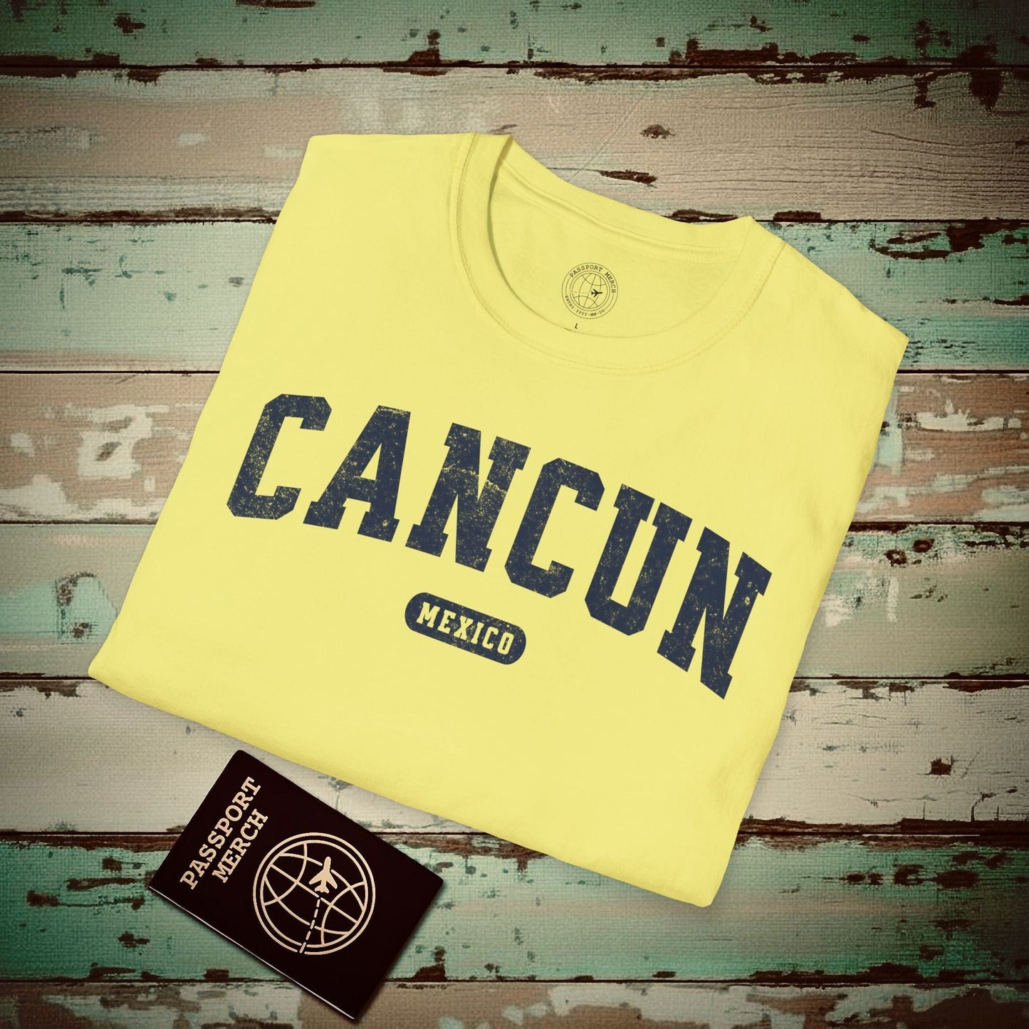 Classic Athletic (Bucket List Edition), Cancun, Mexico T-Shirt Cornsilk / S