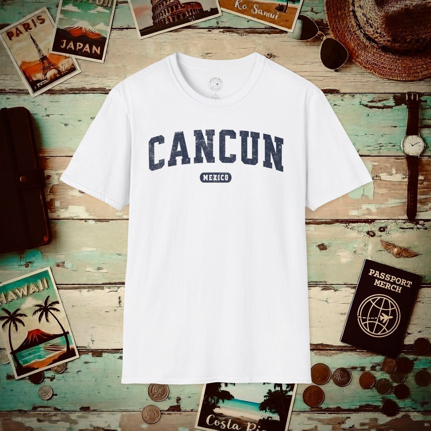 Classic Athletic (Bucket List Edition), Cancun, Mexico T-Shirt White / S