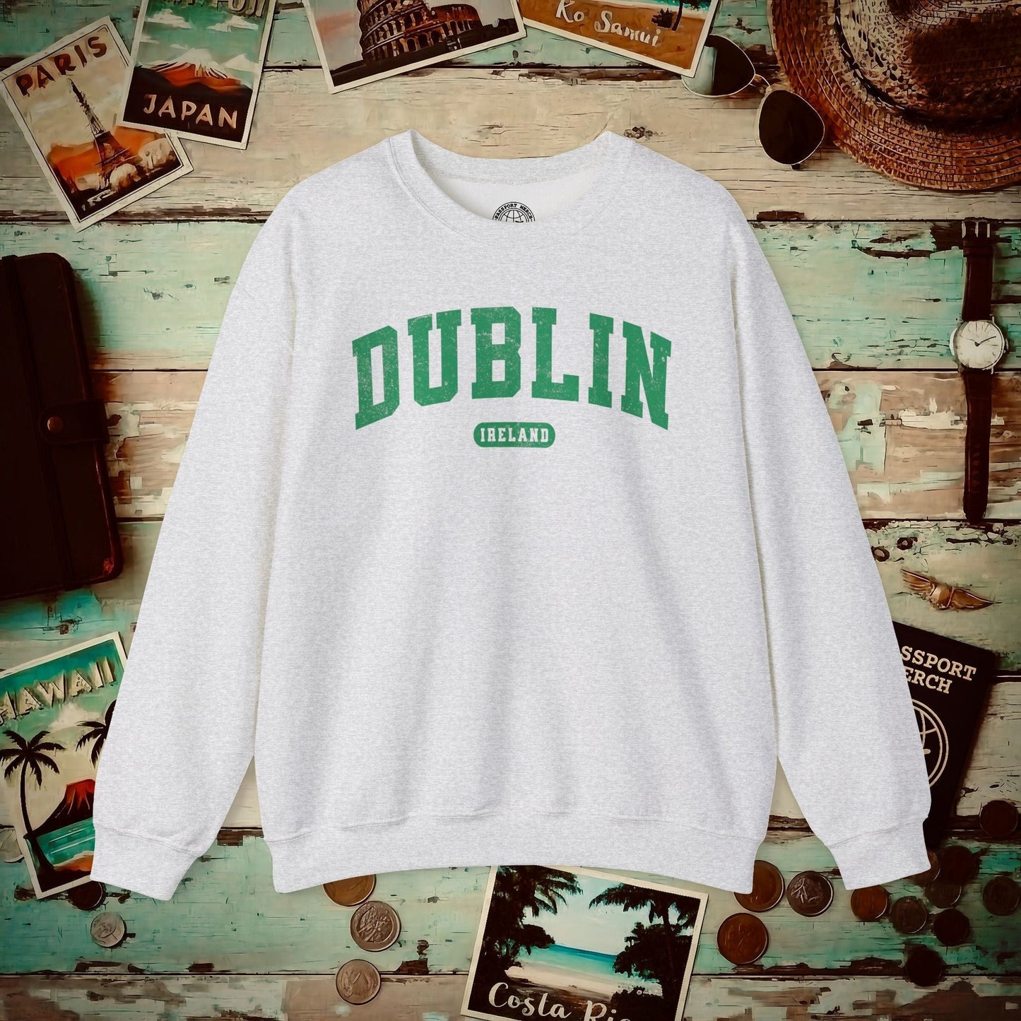 Classic Athletic (Bucket List Edition), Dublin, Ireland Crewneck Ash / S
