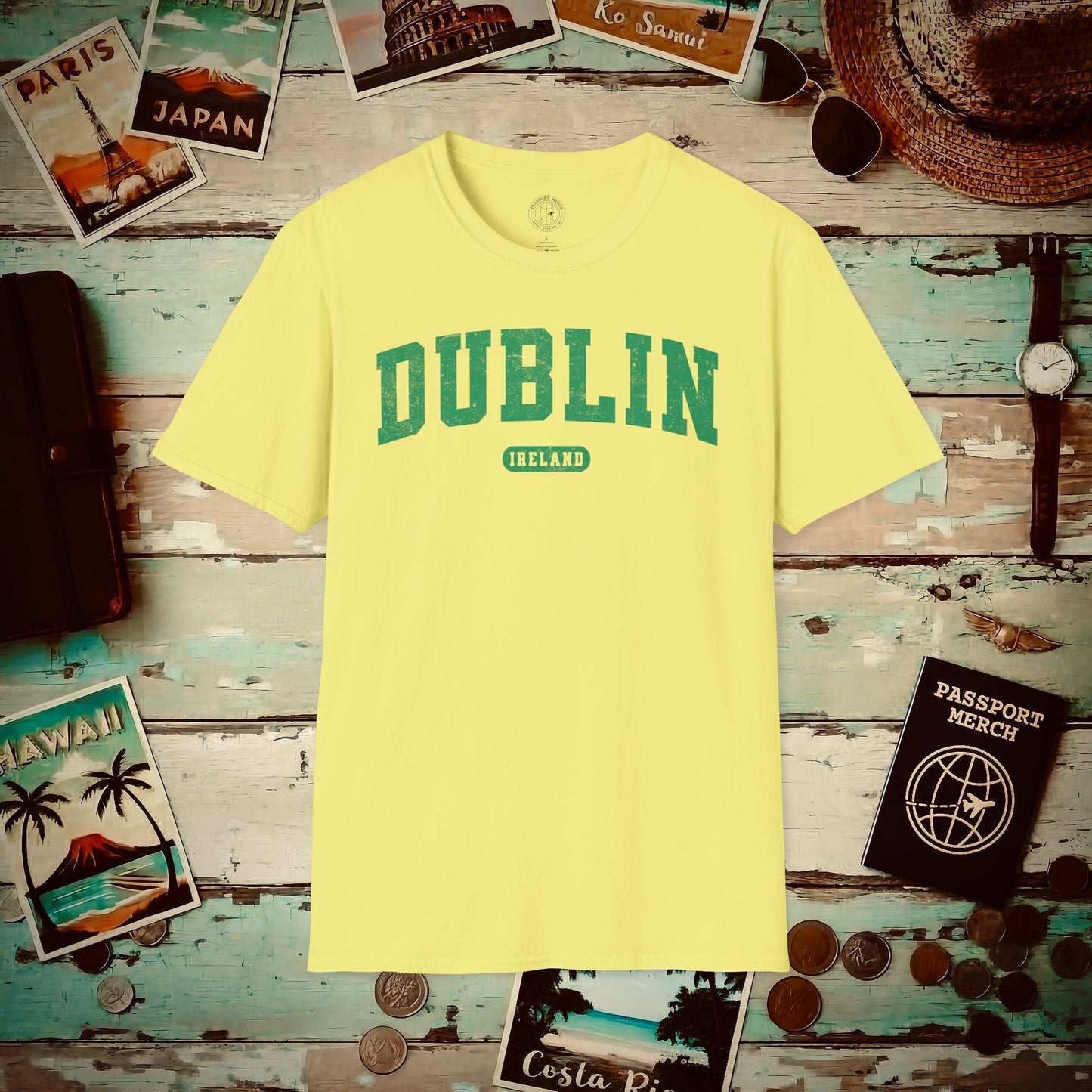 Classic Athletic (Bucket List Edition), Dublin, Ireland T-Shirt Cornsilk / S