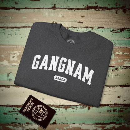 Classic Athletic (Bucket List Edition), Gangnam, Korea Crewneck Dark Heather / S
