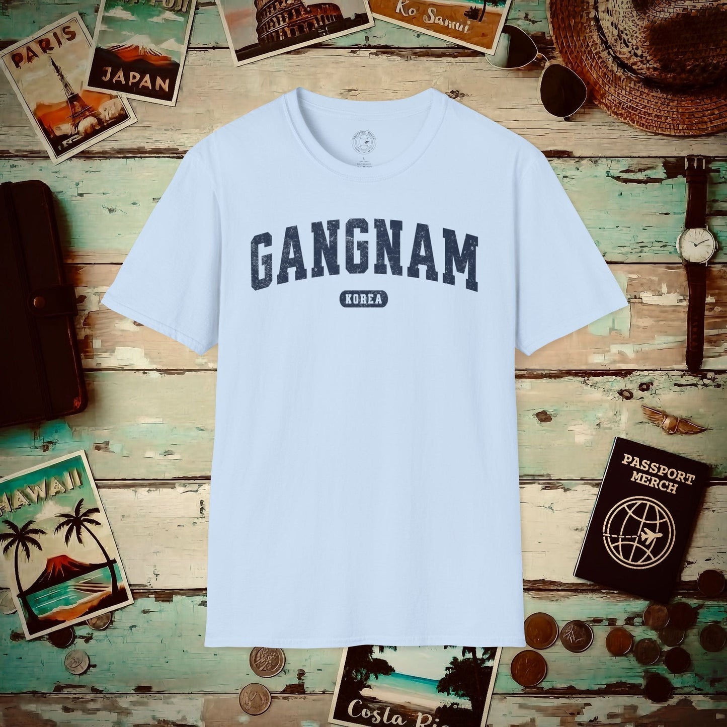 Classic Athletic (Bucket List Edition), Gangnam, Korea T-Shirt Light Blue / S