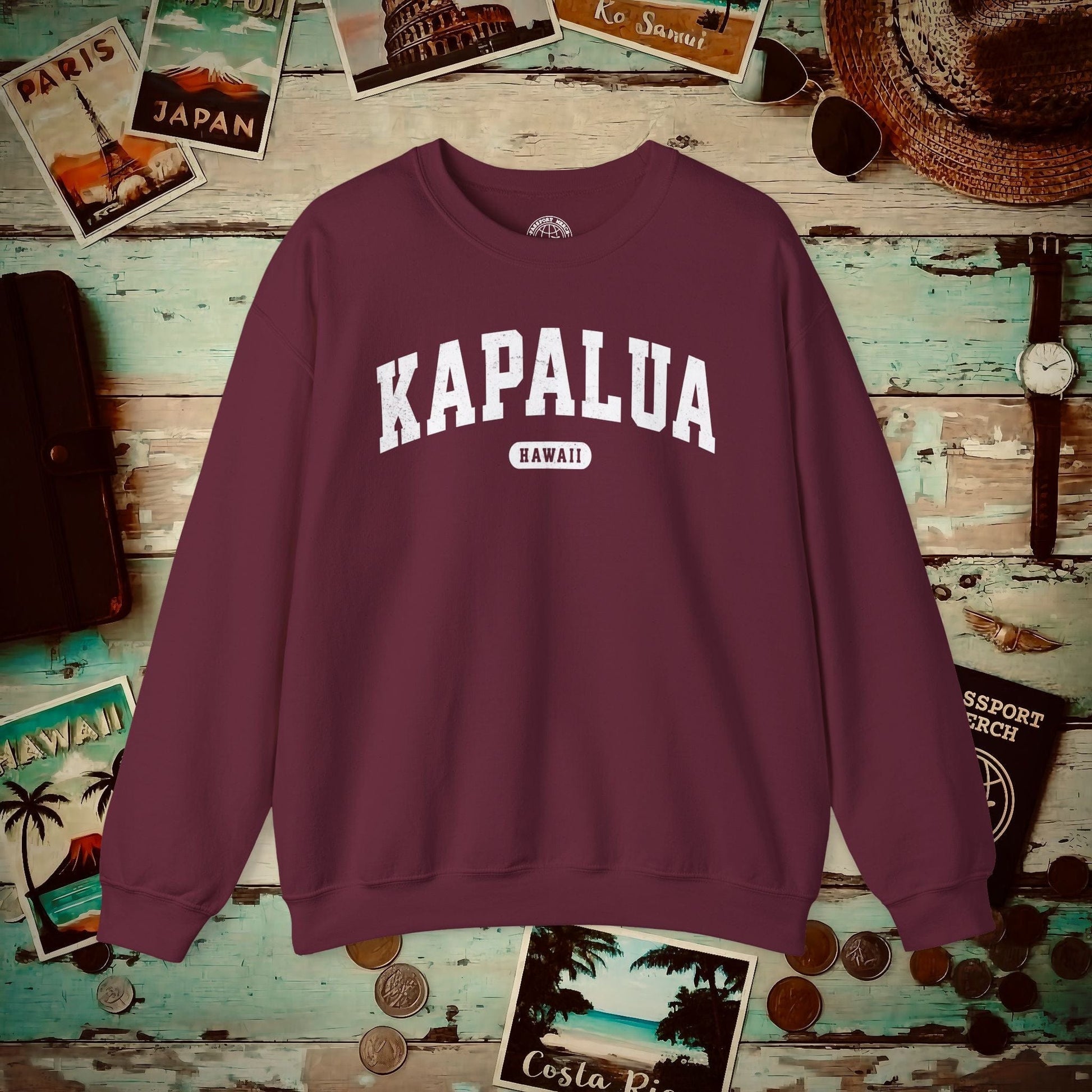 Classic Athletic (Bucket List Edition), Kapalua, Hawaii Crewneck Maroon / S