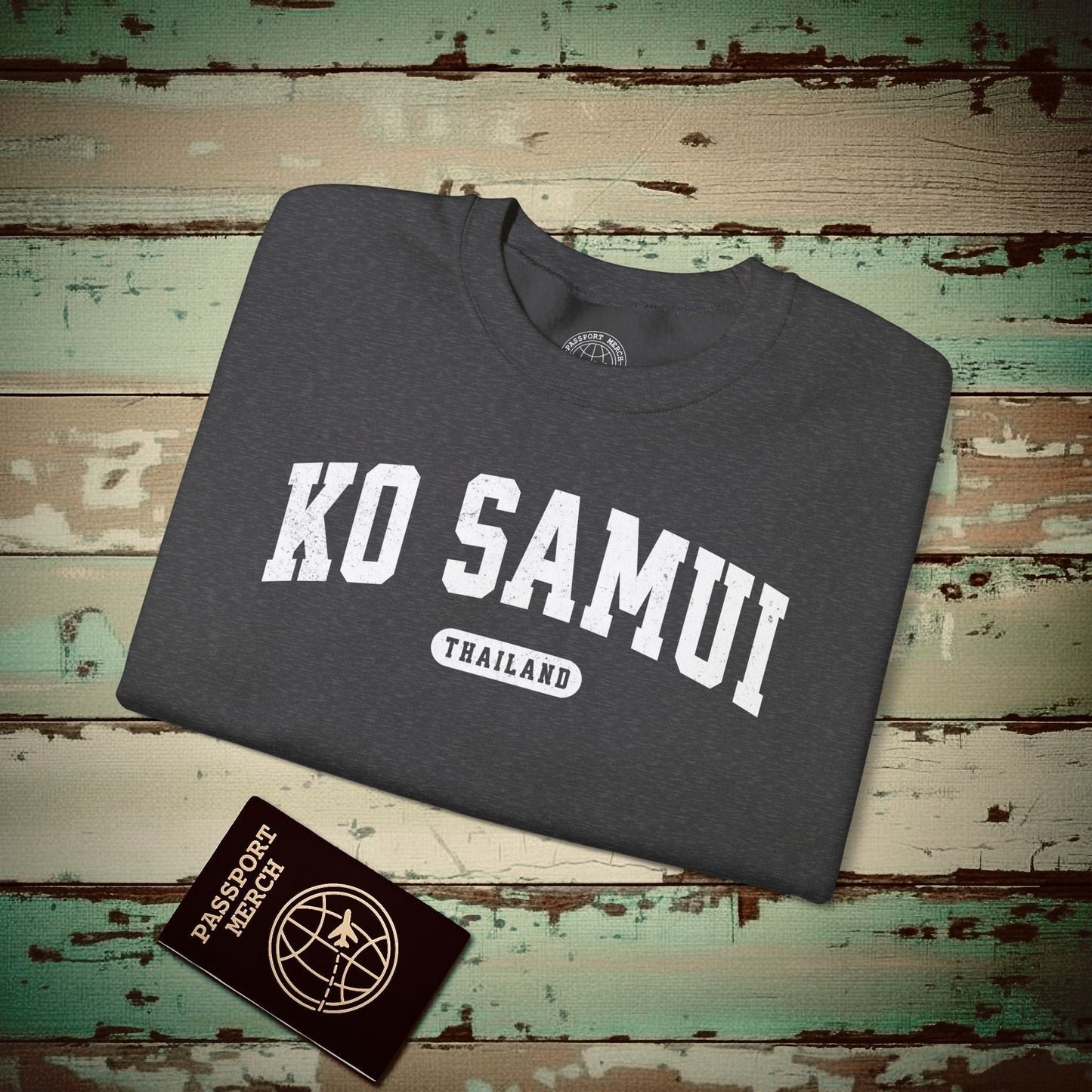 Classic Athletic (Bucket List Edition), Ko Samui, Thailand Crewneck Dark Heather / S