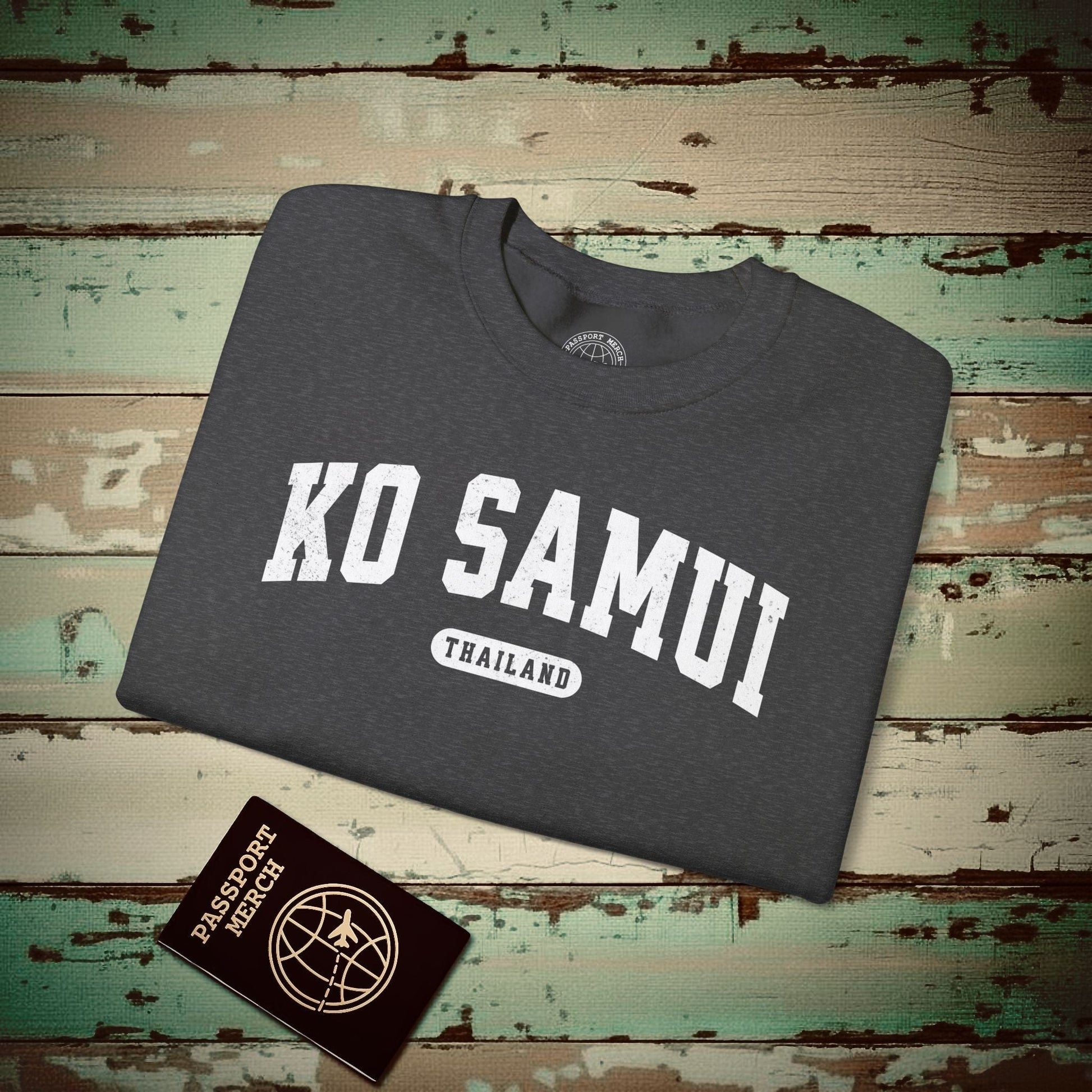 Classic Athletic (Bucket List Edition), Ko Samui, Thailand Crewneck Dark Heather / S