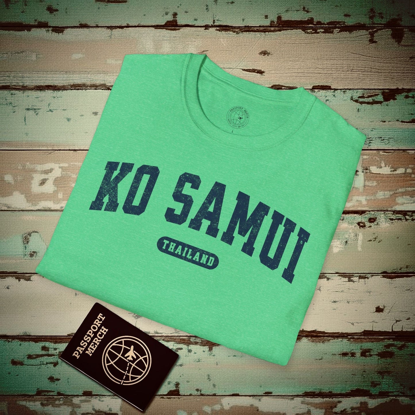 Classic Athletic (Bucket List Edition), Ko Samui, Thailand T-Shirt Heather Irish Green / S