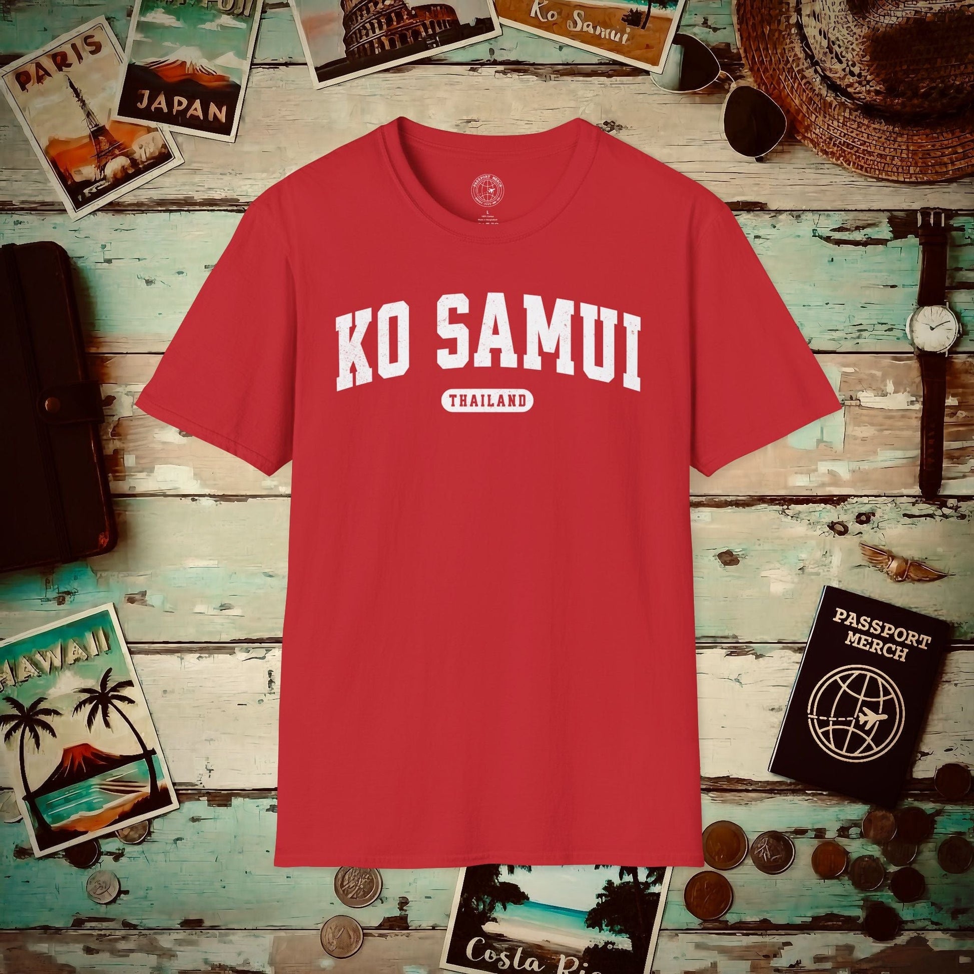 Classic Athletic (Bucket List Edition), Ko Samui, Thailand T-Shirt Red / S