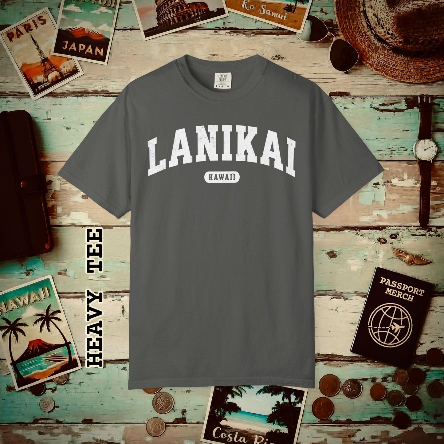 Classic Athletic (Bucket List Edition), Lanikai, Hawaii Heavy Tee Pepper / S