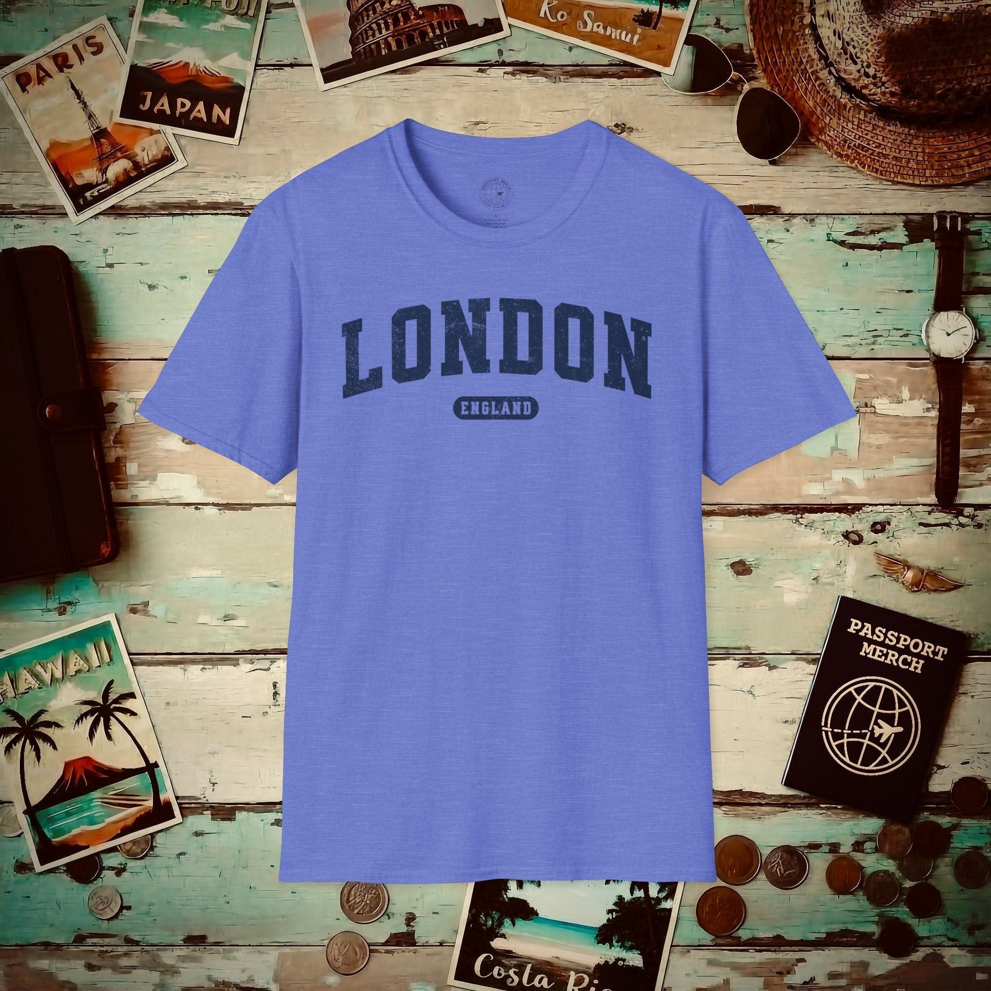 Classic Athletic (Bucket List Edition), London, England T-Shirt Heather Royal / S
