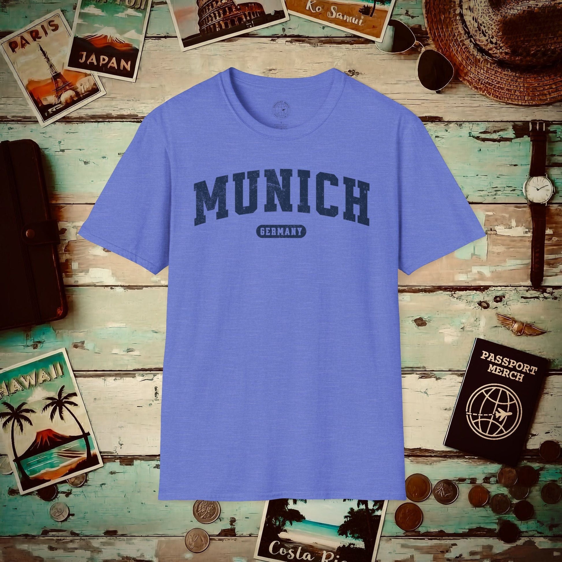 Classic Athletic (Bucket List Edition), Munich, Germany T-Shirt Heather Royal / S