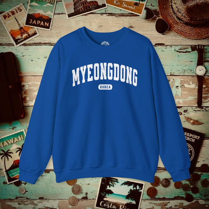 Classic Athletic (Bucket List Edition), Myeongdong, Korea Crewneck Royal / S
