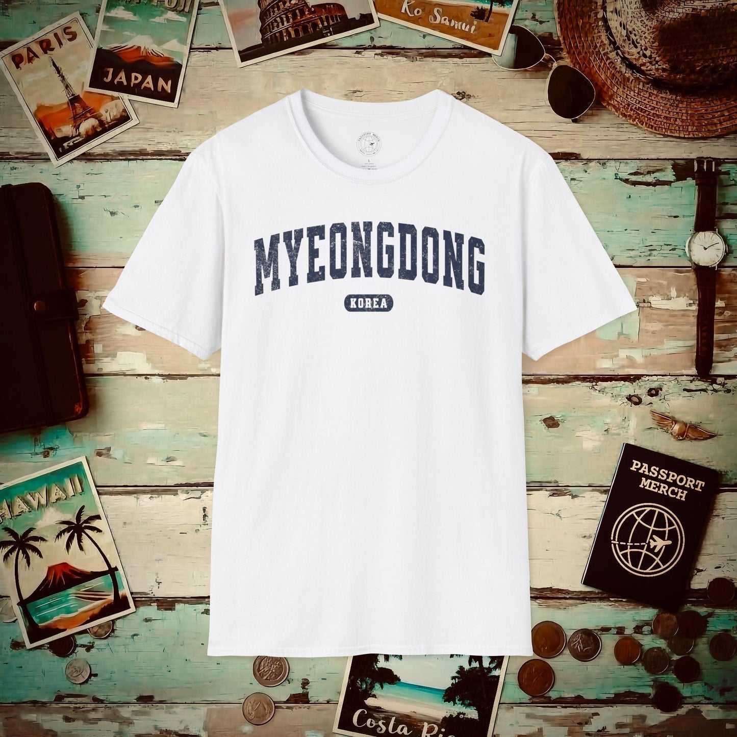 Classic Athletic (Bucket List Edition), Myeongdong, Korea T-Shirt White / S