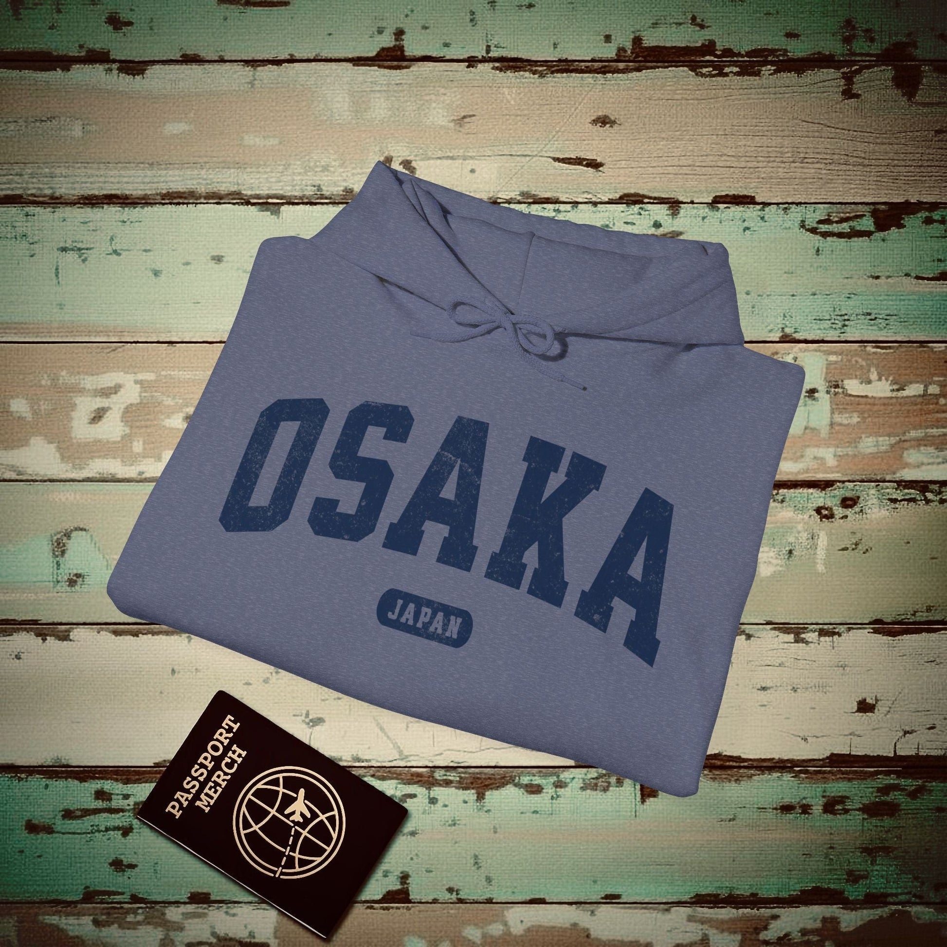 Classic Athletic (Bucket List Edition), Osaka, Japan Hoodie Heather Navy / S