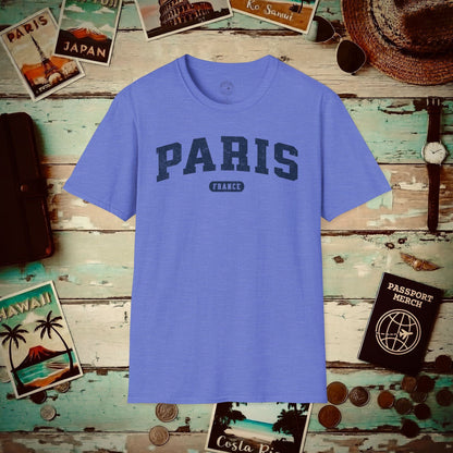 Classic Athletic (Bucket List Edition), Paris, France T-Shirt Heather Royal / S
