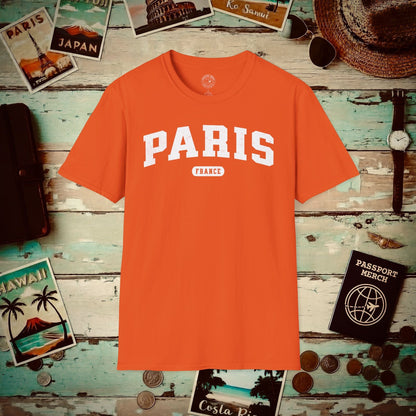 Classic Athletic (Bucket List Edition), Paris, France T-Shirt Orange / S