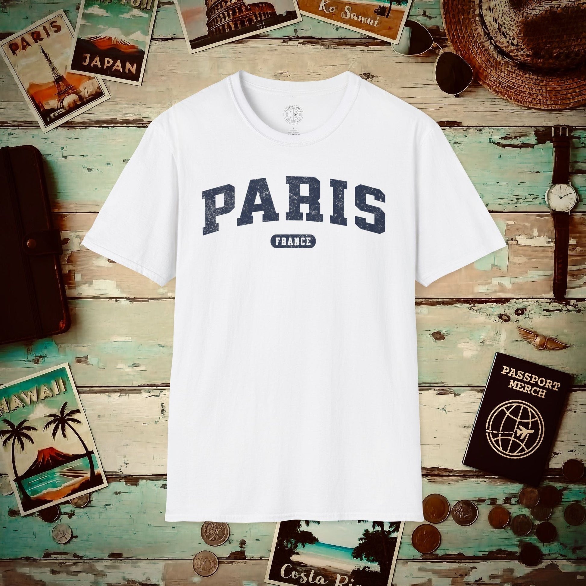 Classic Athletic (Bucket List Edition), Paris, France T-Shirt White / S