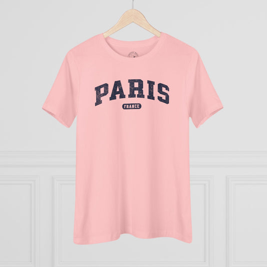 Classic Athletic (Bucket List Edition), Paris, France, Womens Fit T-Shirt Pink / S