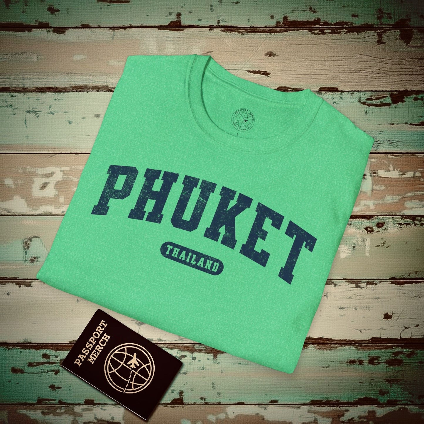Classic Athletic (Bucket List Edition), Phuket, Thailand T-Shirt Heather Irish Green / S