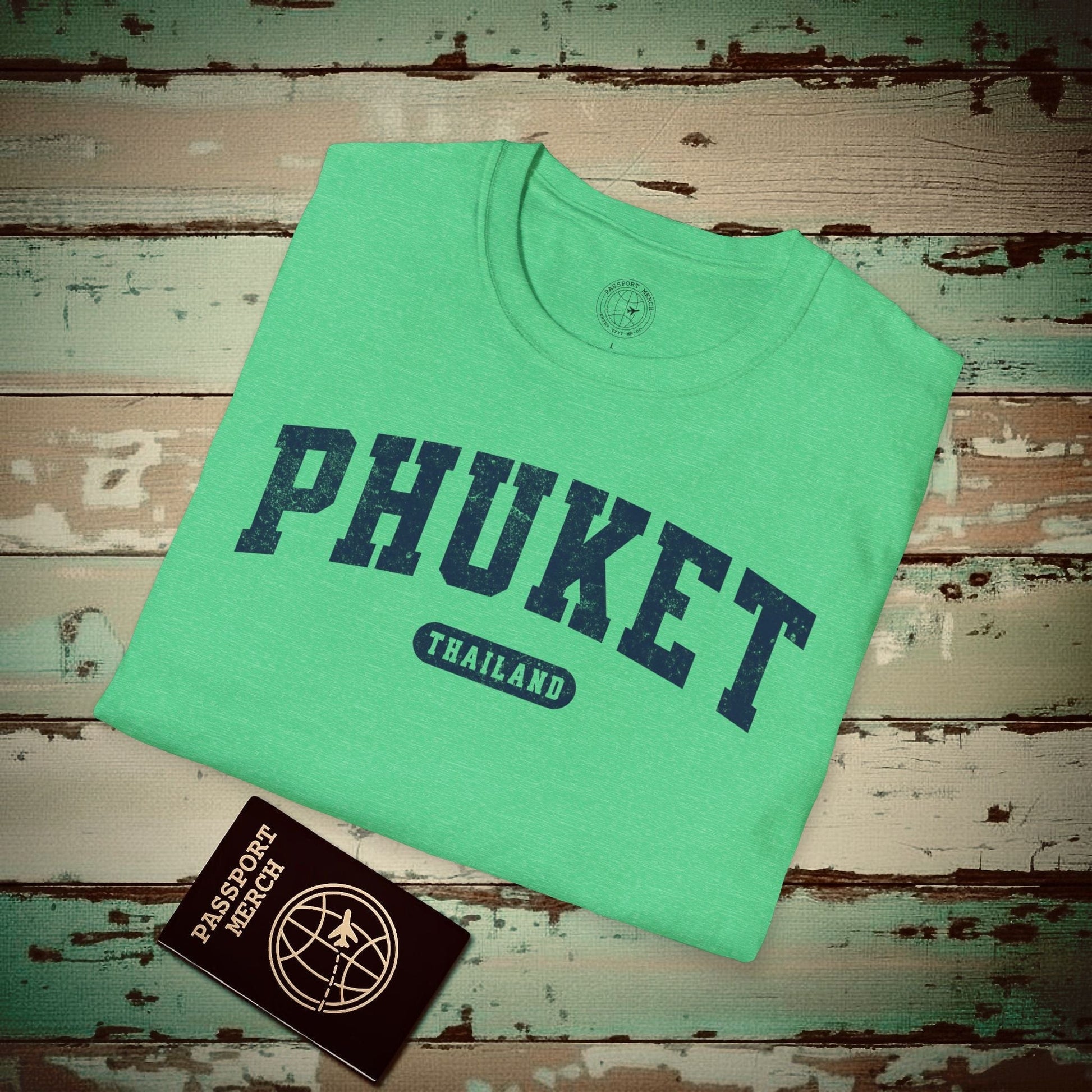 Classic Athletic (Bucket List Edition), Phuket, Thailand T-Shirt Heather Irish Green / S