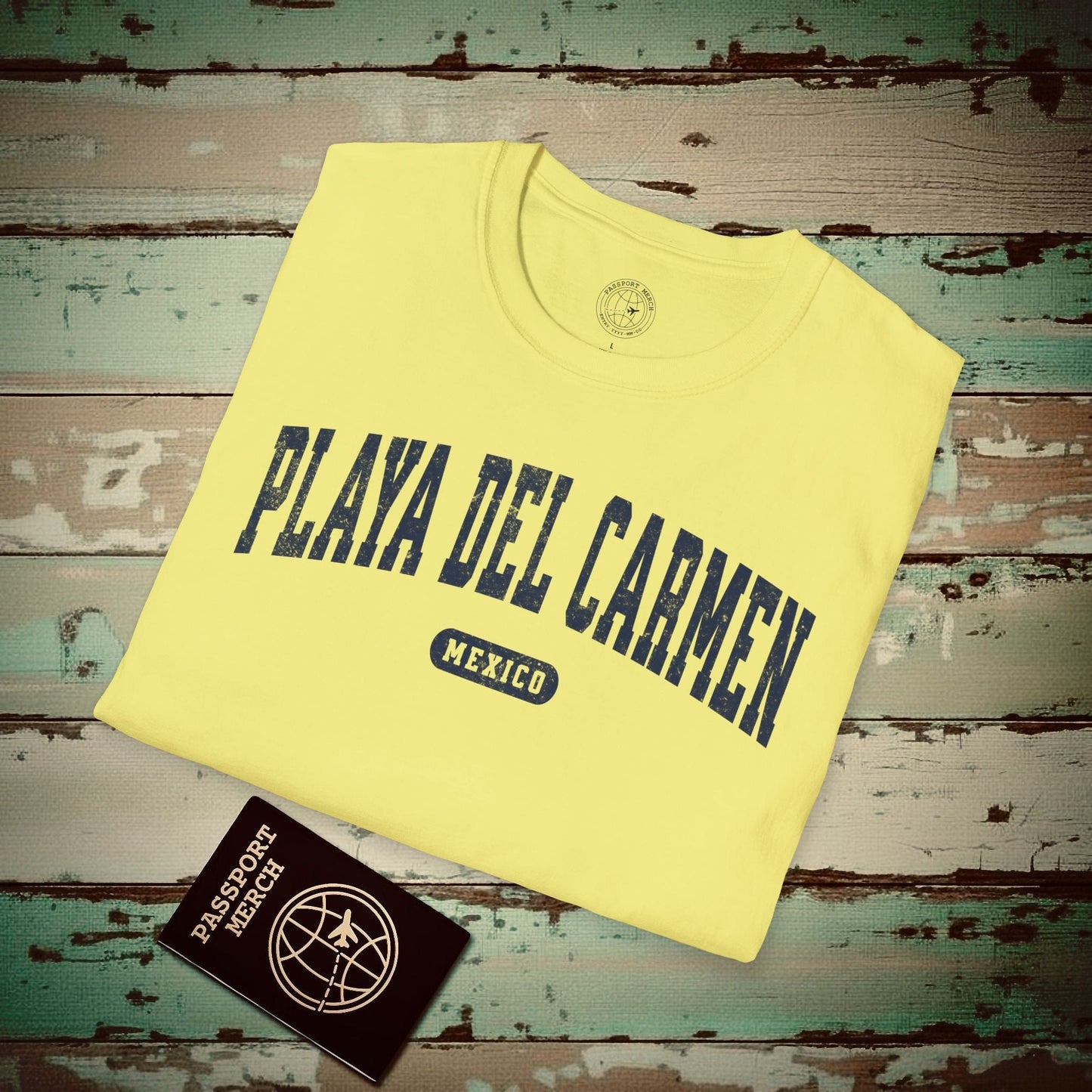 Classic Athletic (Bucket List Edition), Playa Del Carmen, Mexico T-Shirt Cornsilk / S