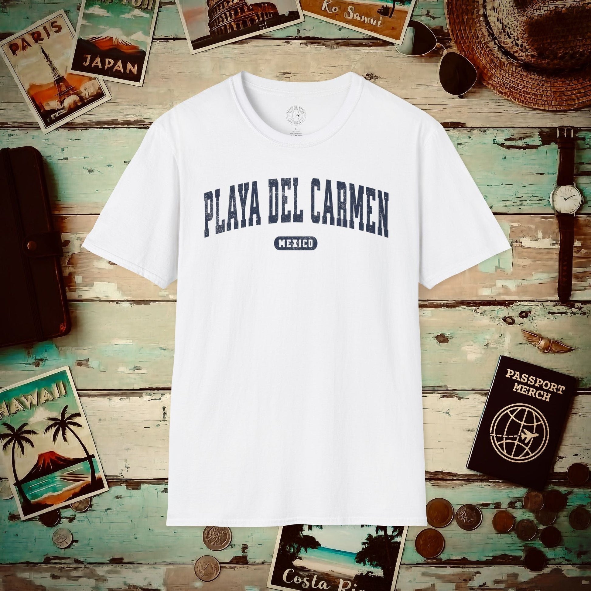 Classic Athletic (Bucket List Edition), Playa Del Carmen, Mexico T-Shirt White / S