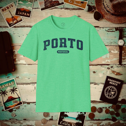 Classic Athletic (Bucket List Edition), Porto, Portugal T-Shirt Heather Irish Green / S