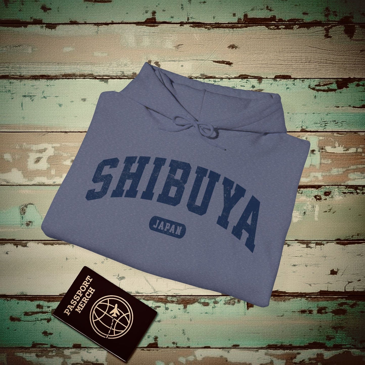 Classic Athletic (Bucket List Edition), Shibuya, Japan Hoodie Heather Navy / S