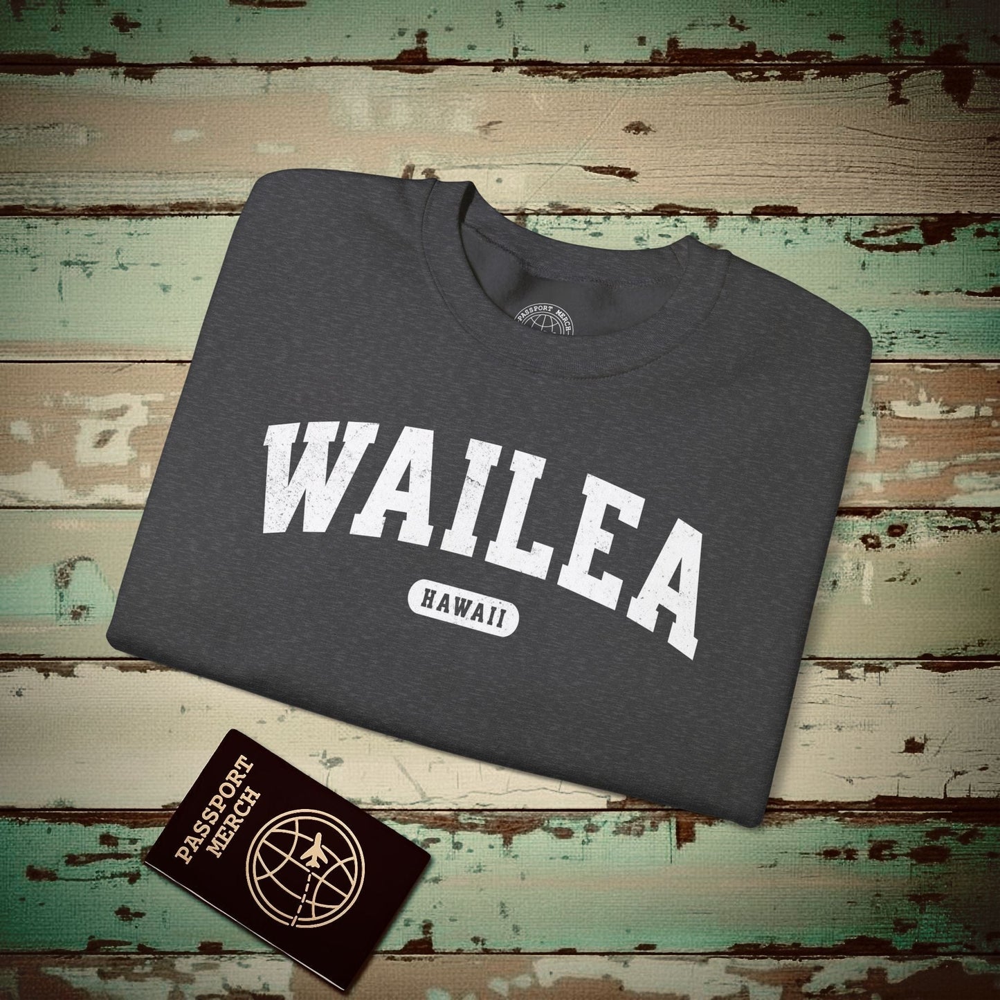 Classic Athletic (Bucket List Edition), Wailea, Hawaii Crewneck Dark Heather / S