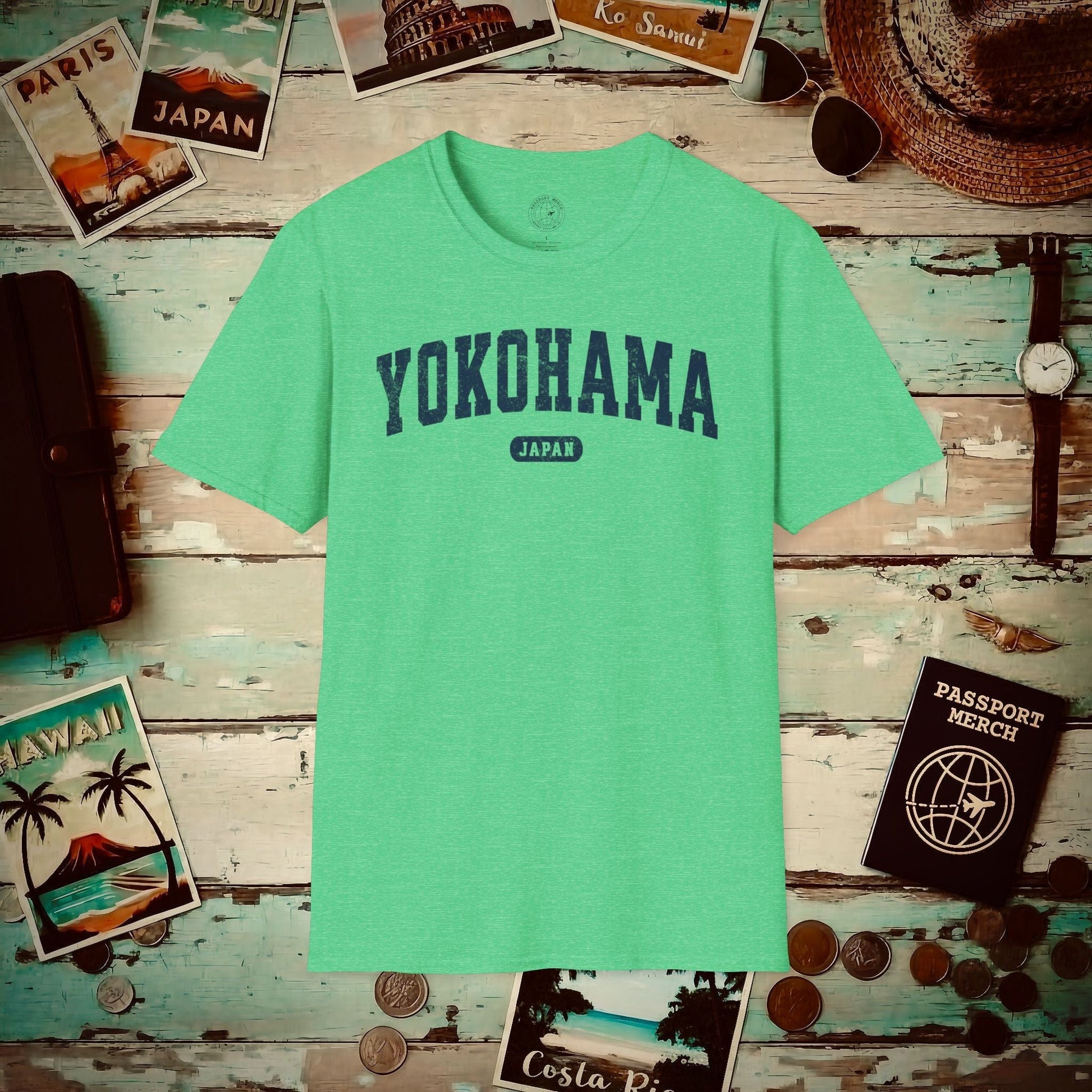 Classic Athletic (Bucket List Edition), Yokohama, Japan T-Shirt Heather Irish Green / S