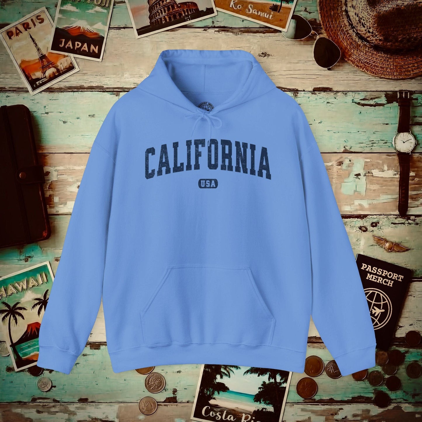 Classic Athletic, California (50 States Edition) Hoodie Carolina Blue / S