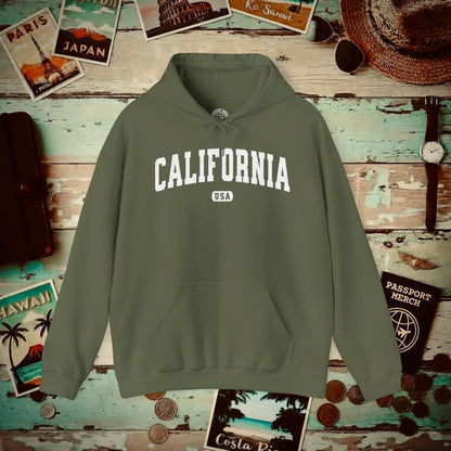 Classic Athletic, California (50 States Edition) Hoodie Military Green / S