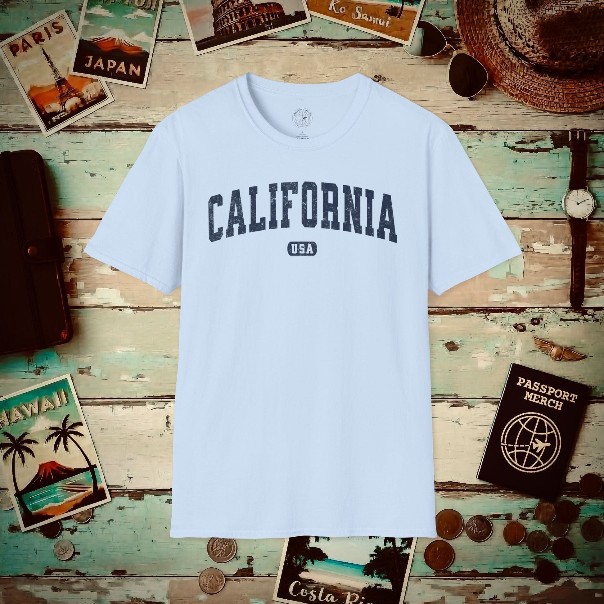 Classic Athletic, California (50 States Edition) T-Shirt Light Blue / S