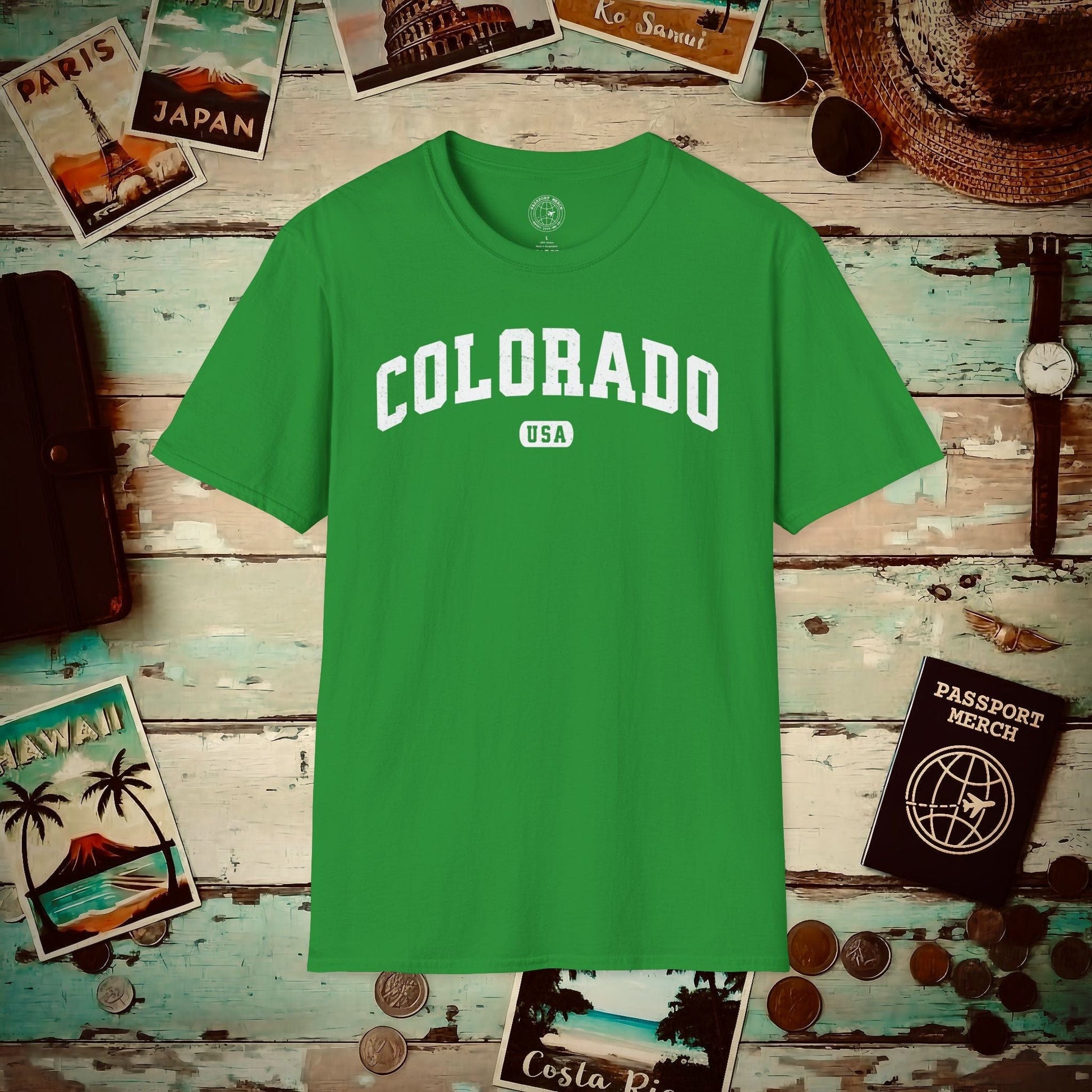 Classic Athletic, Colorado (50 States Edition) T-Shirt Irish Green / S