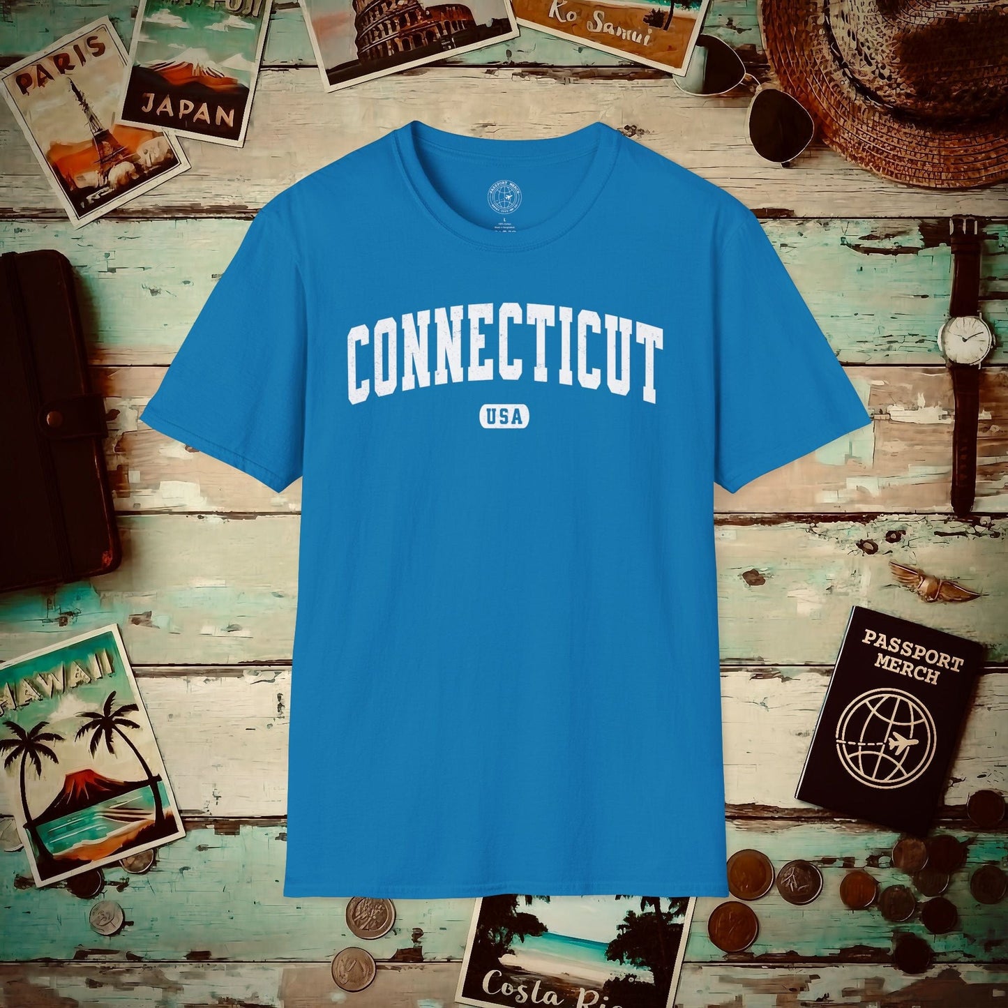 Classic Athletic, Connecticut (50 States Edition) T-Shirt Sapphire / S