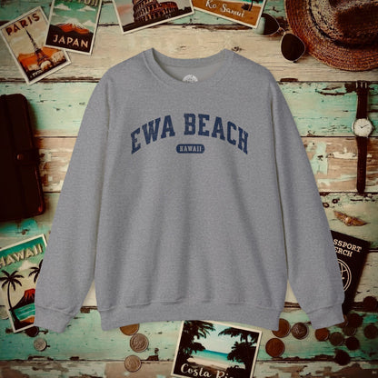 Classic Athletic, Ewa Beach, Hawaii (Fan Service) Crewneck Graphite Heather / S