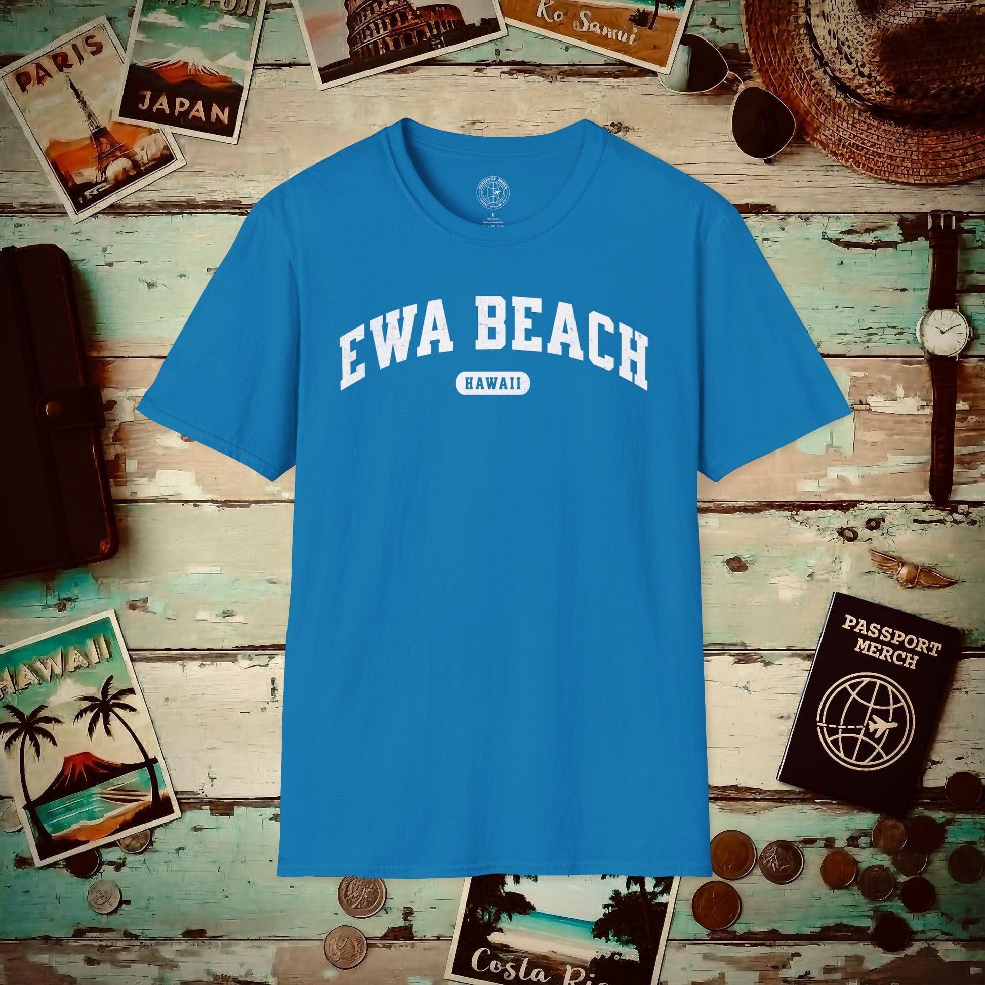 Classic Athletic, Ewa Beach, Hawaii (Fan Service) T-Shirt Sapphire / S