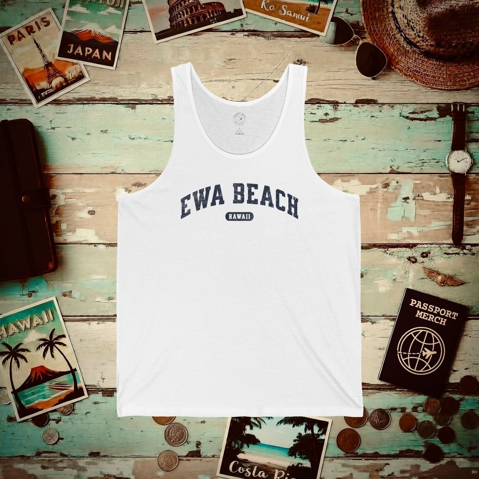 Classic Athletic, Ewa Beach, Hawaii (Fan Service) Tank Top White / XS