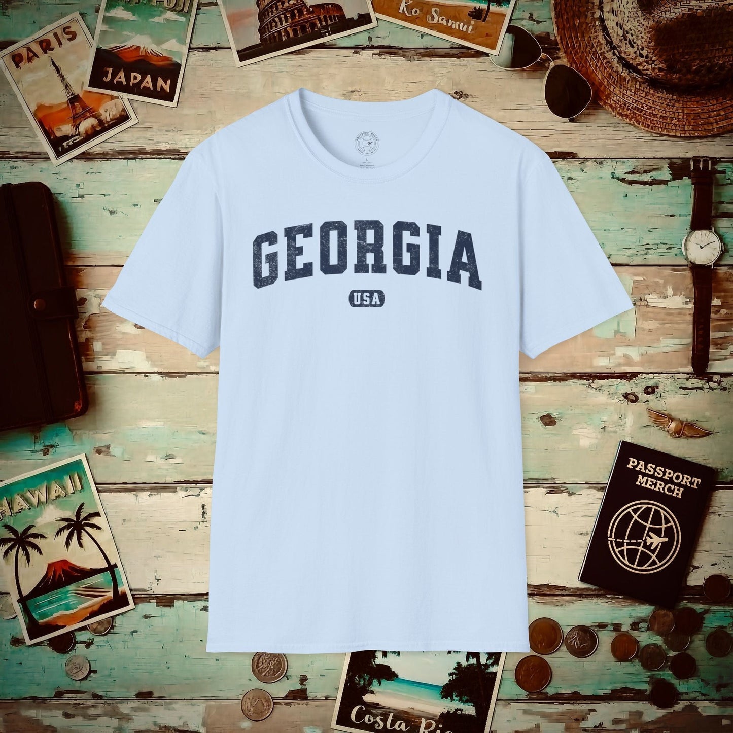 Classic Athletic, Georgia (50 States Edition) T-Shirt Light Blue / S