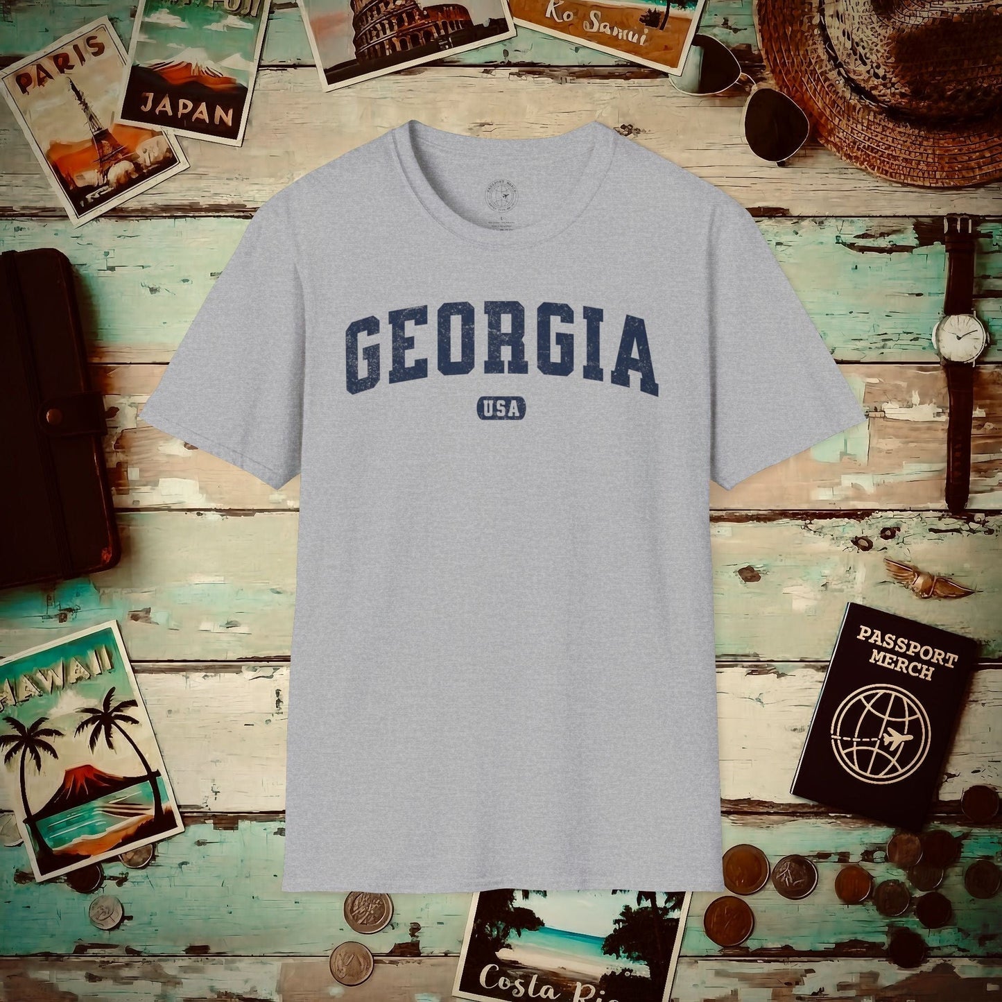 Classic Athletic, Georgia (50 States Edition) T-Shirt Sport Grey / S