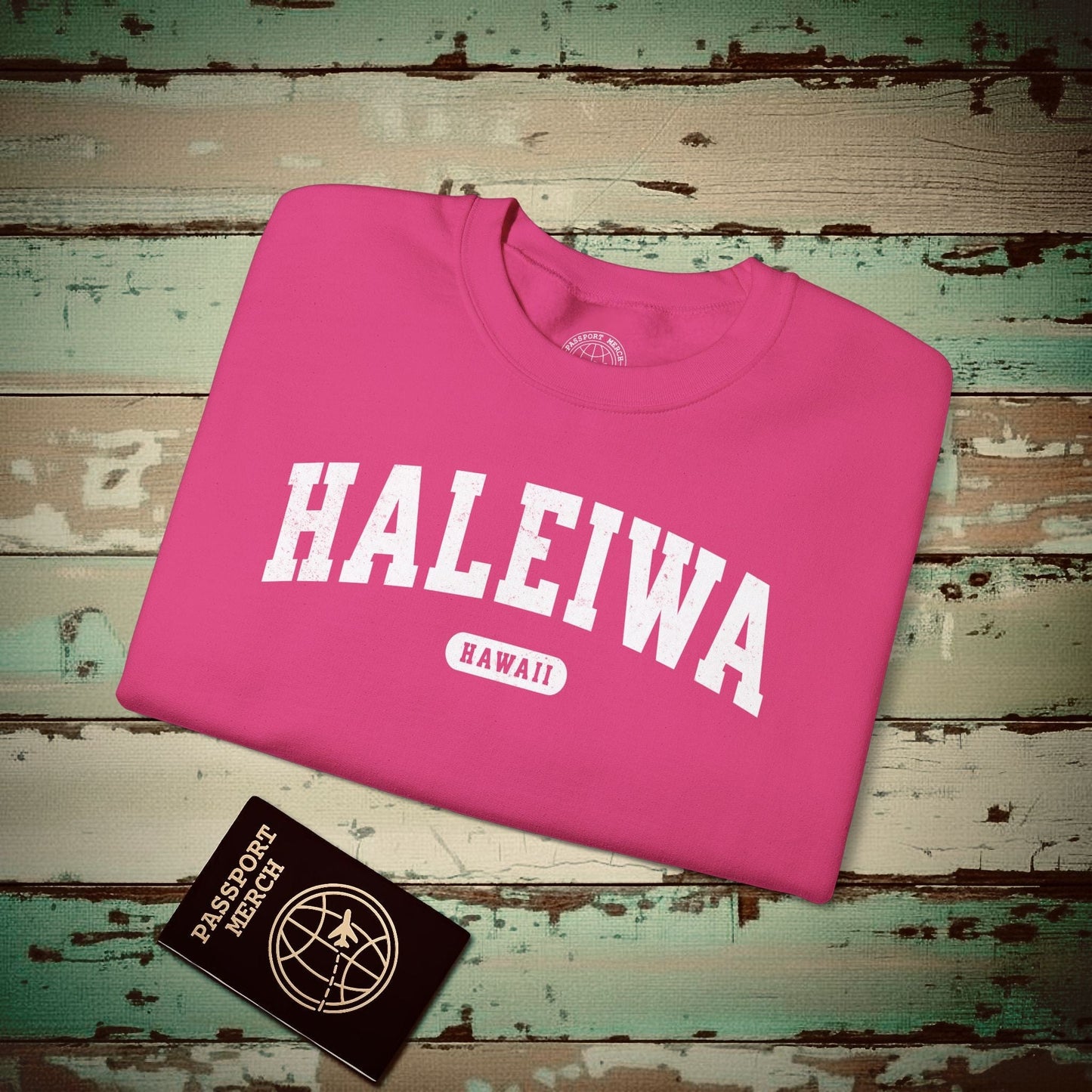 Classic Athletic, Haleiwa, Hawaii (Fan Service) Crewneck Heliconia / S