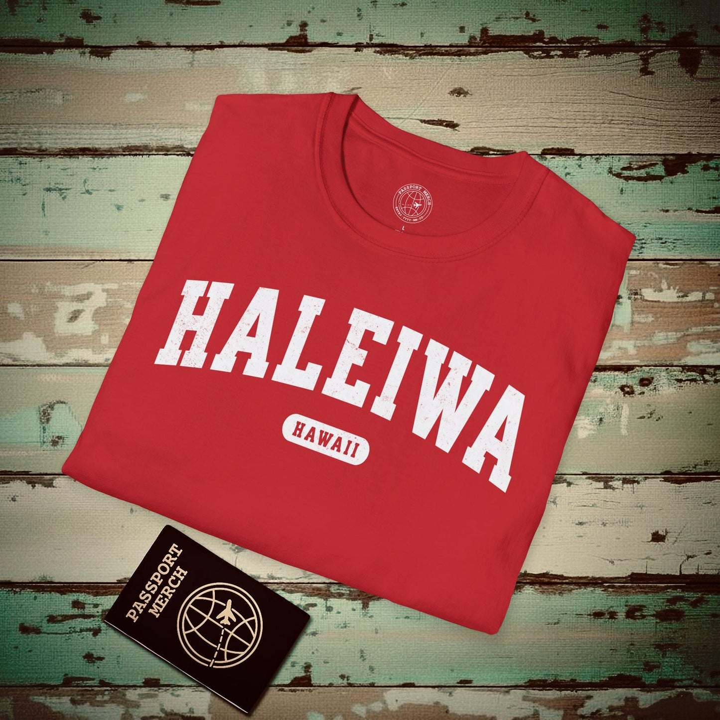 Classic Athletic, Haleiwa, Hawaii (Fan Service) T-Shirt Red / S