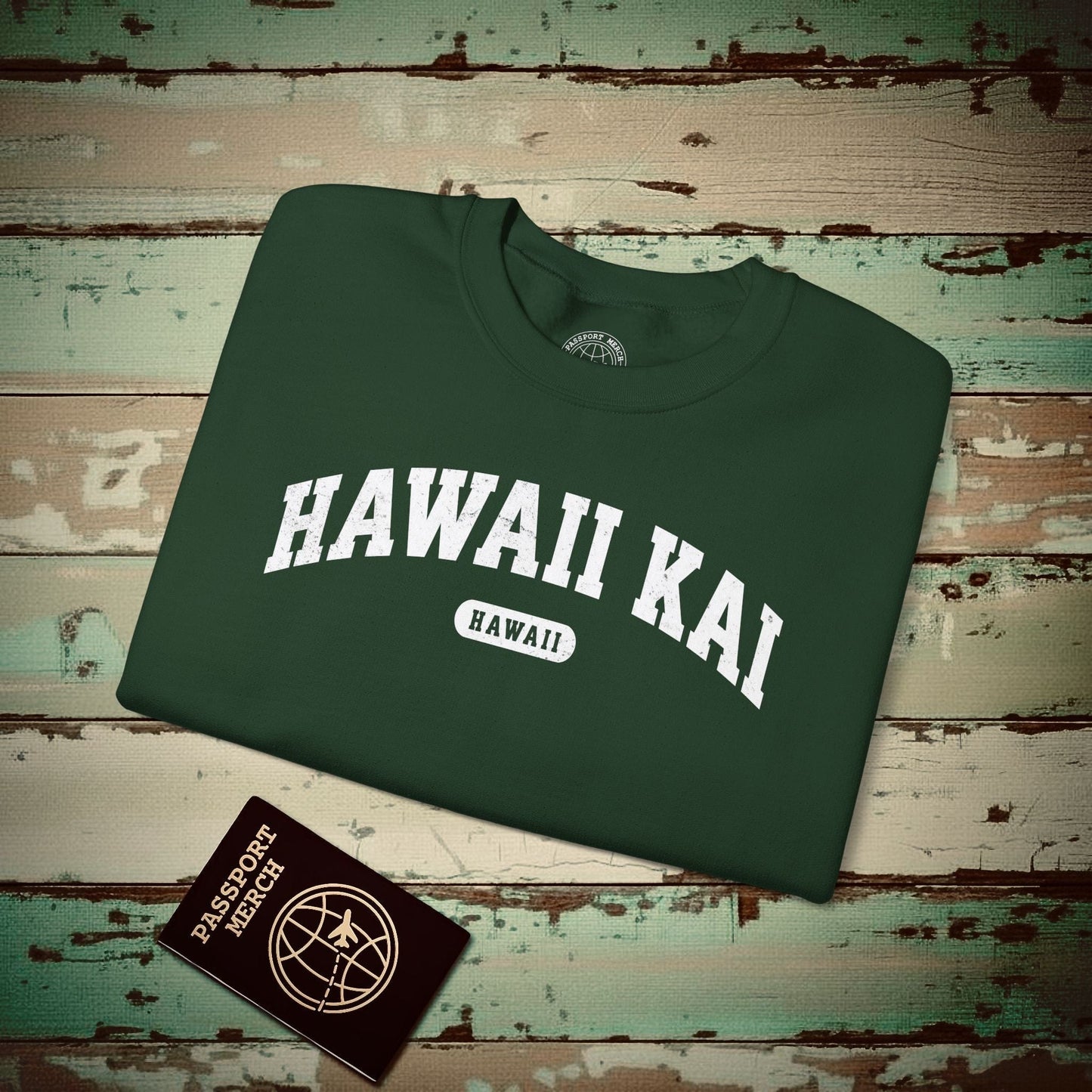 Classic Athletic, Hawaii Kai, Hawaii (Fan Service) Crewneck Forest Green / S